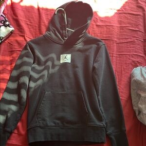 Jordan Black Hoodie with Logo Patch